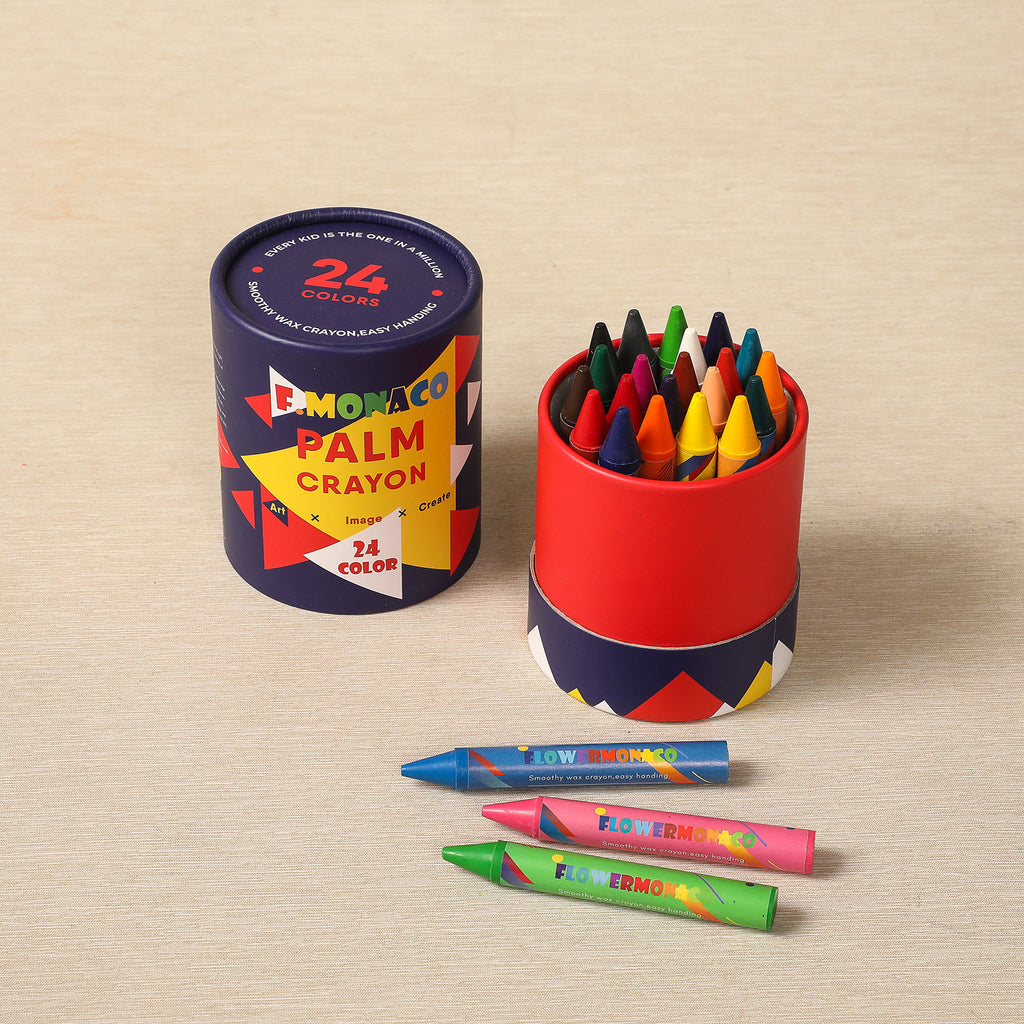 Flower Monaco Palm Crayons - 24 colors