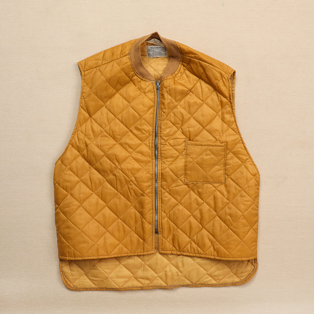 Vintage yellow quilted vest