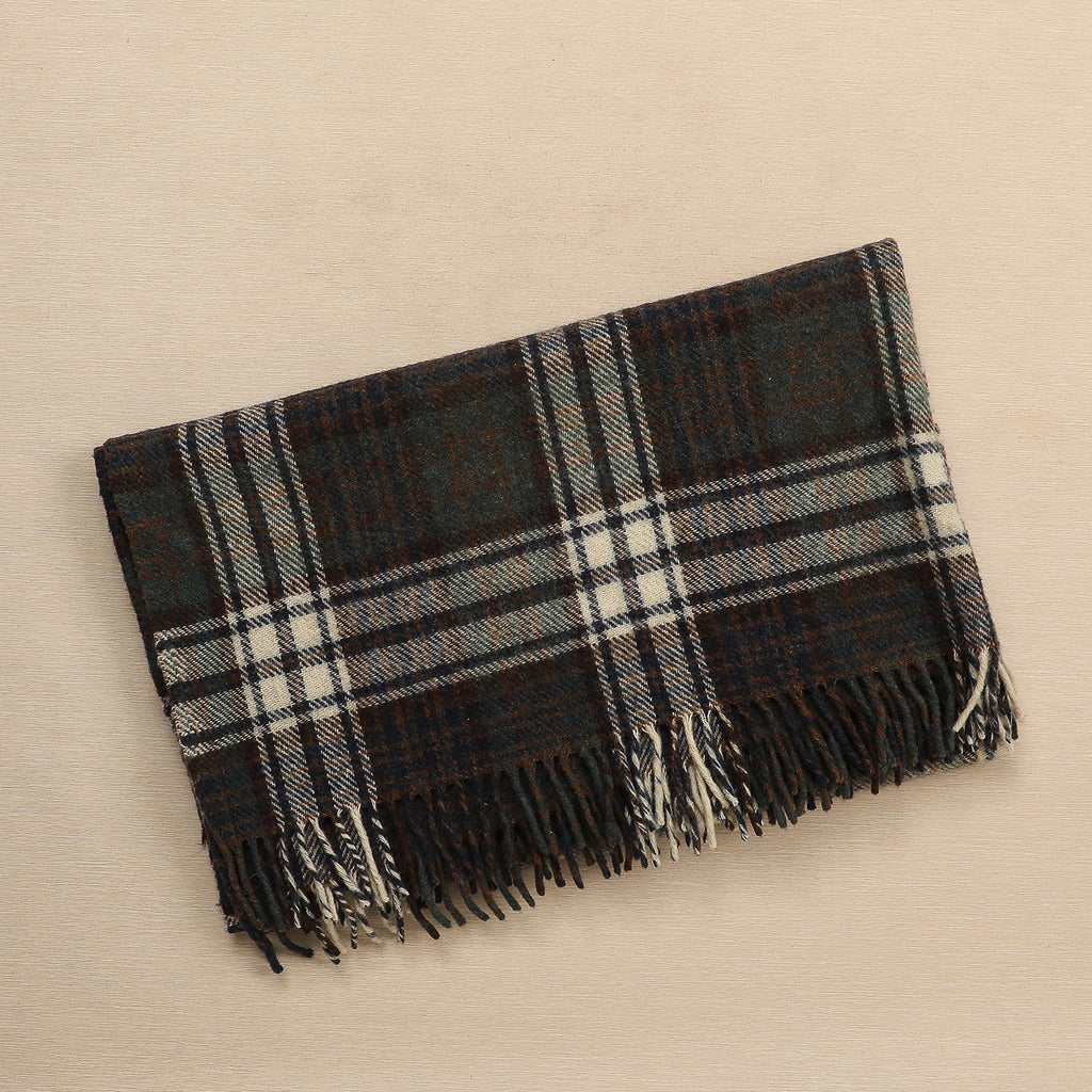 Scottish wool plaid throw