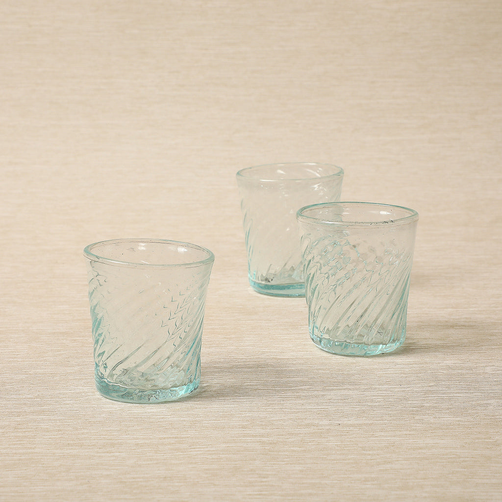 Clear Venetian style juice glass