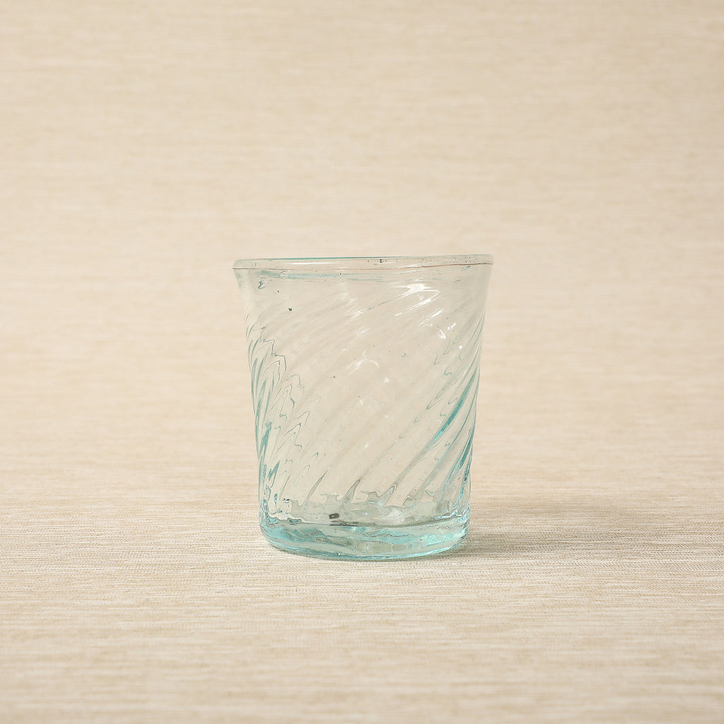 Clear Venetian style juice glass