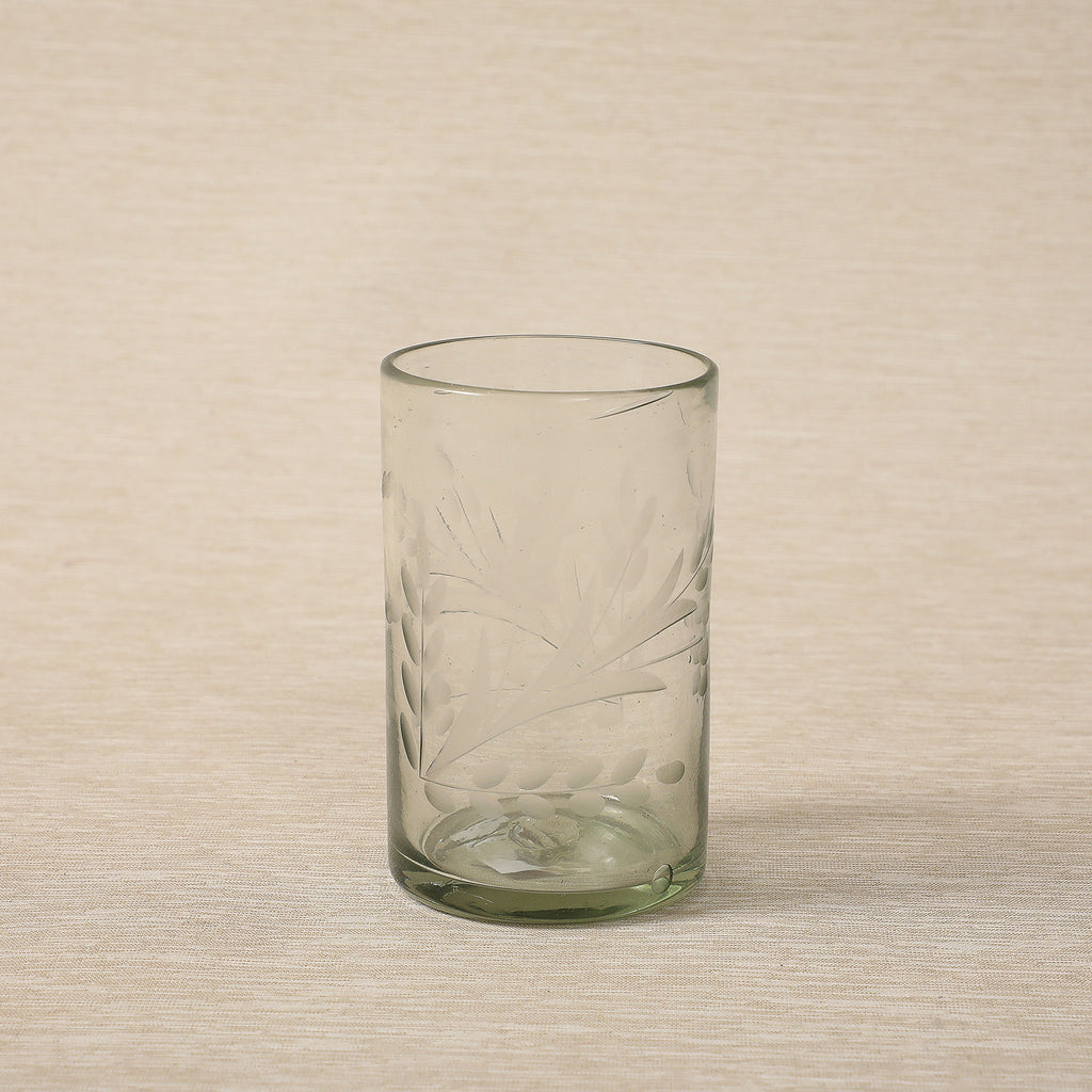 Etched Glass Tumbler Short