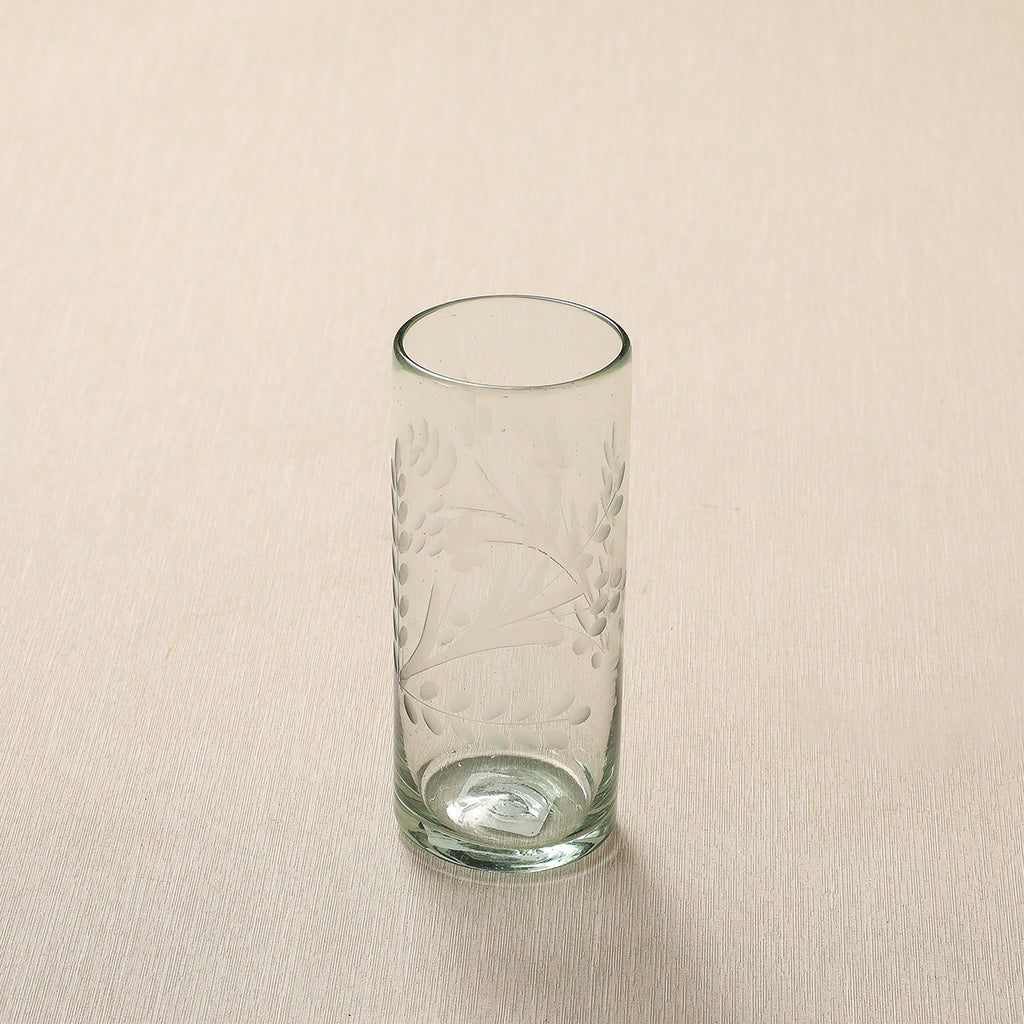 Etched Glass Tumbler Tall