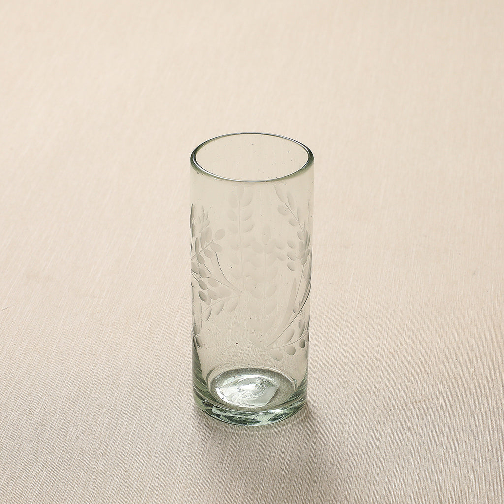 Etched Glass Tumbler Tall