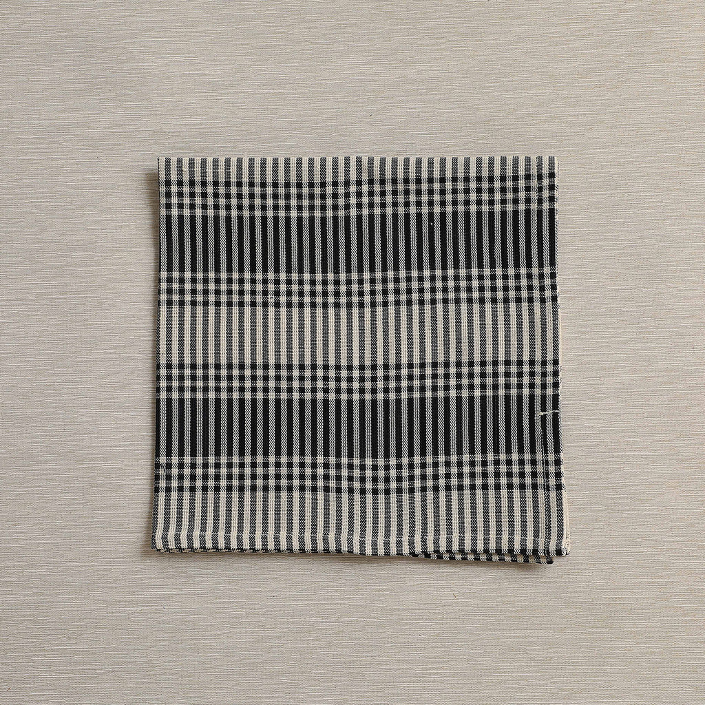 Black & Off White Tartan Napkin