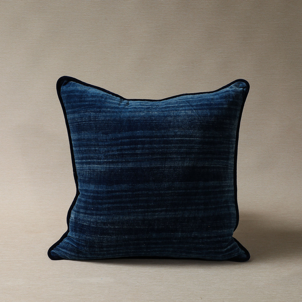 Cotton Velvet Block Print Pillow