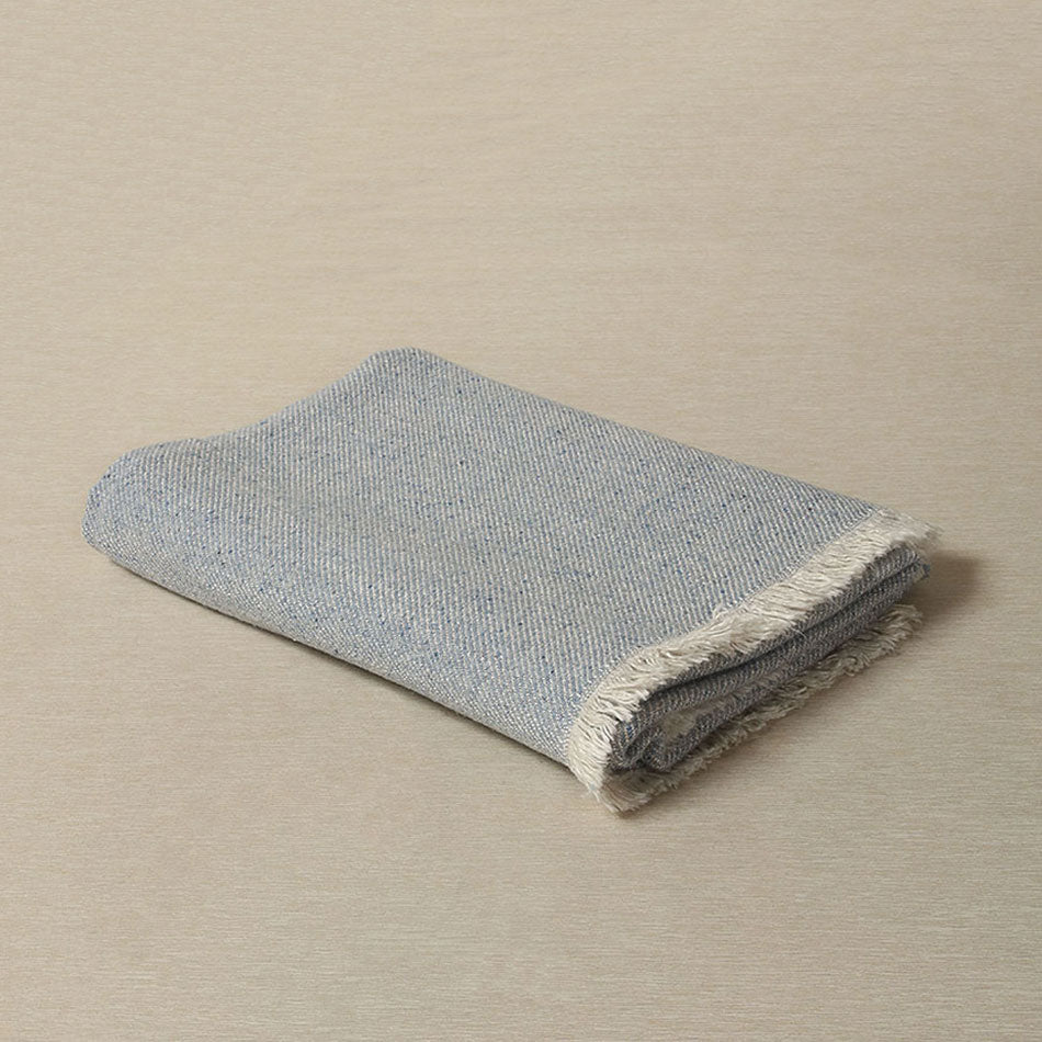 Wool blend and linen throw