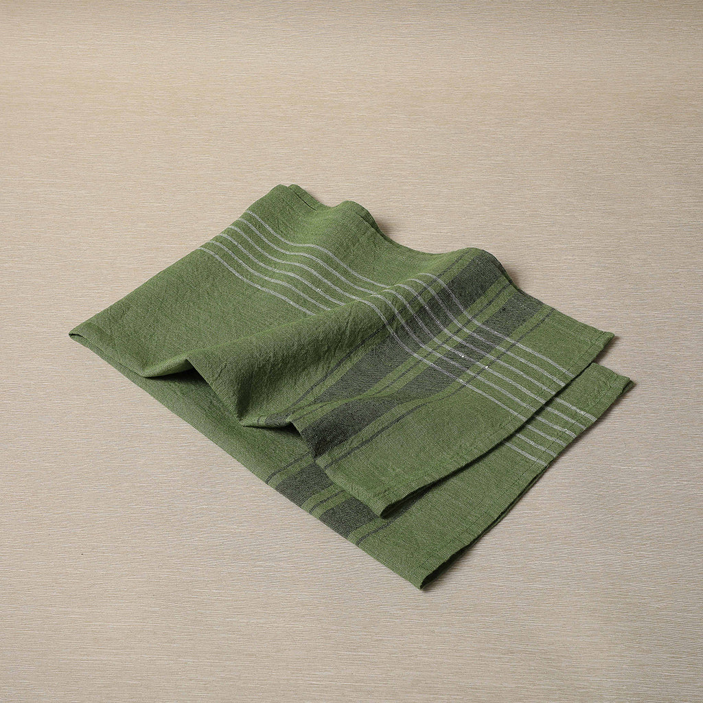 Picnic stripe towel in leaf