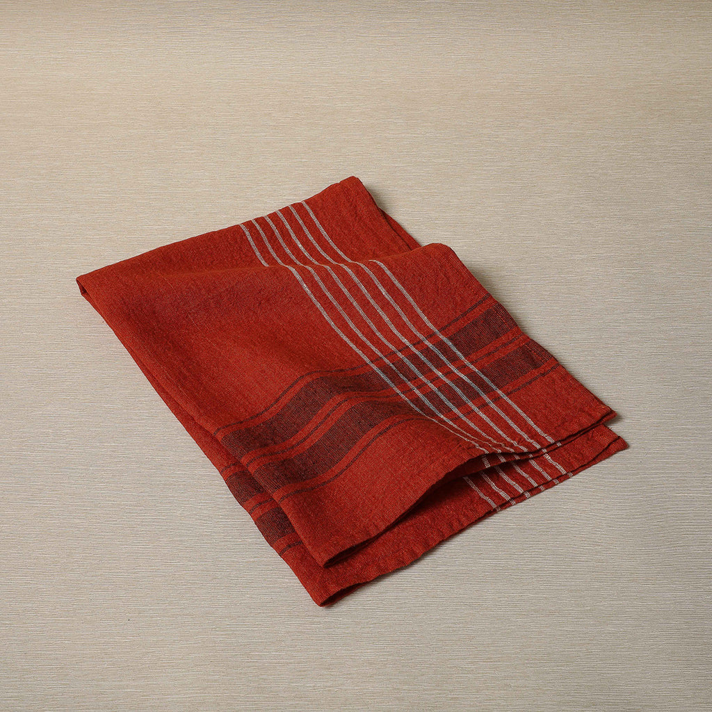 Picnic stripe towel in clay