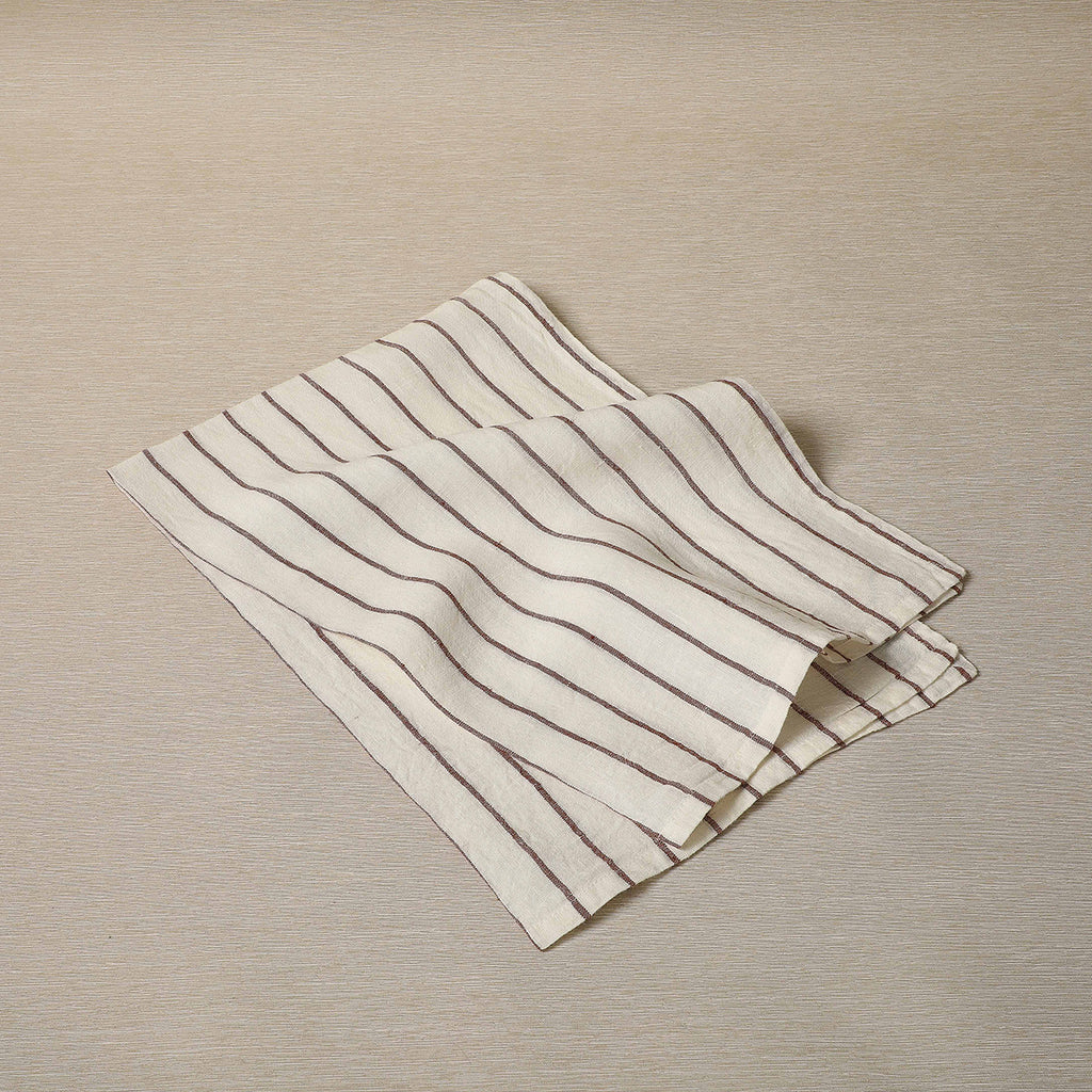 Belmont stripe towel in clay