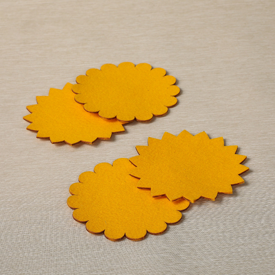 Sunburst felt cocktail napkin set