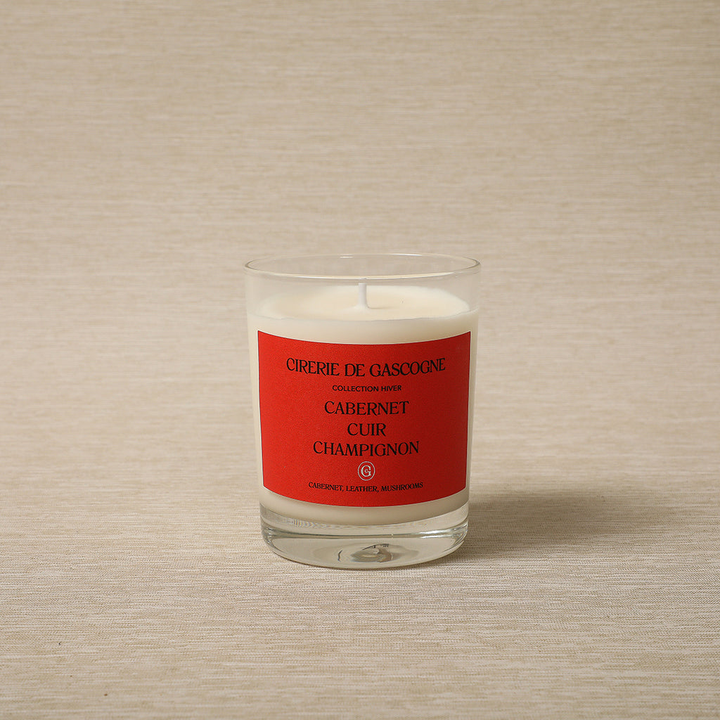 Cabernet leather mushroom scented candle