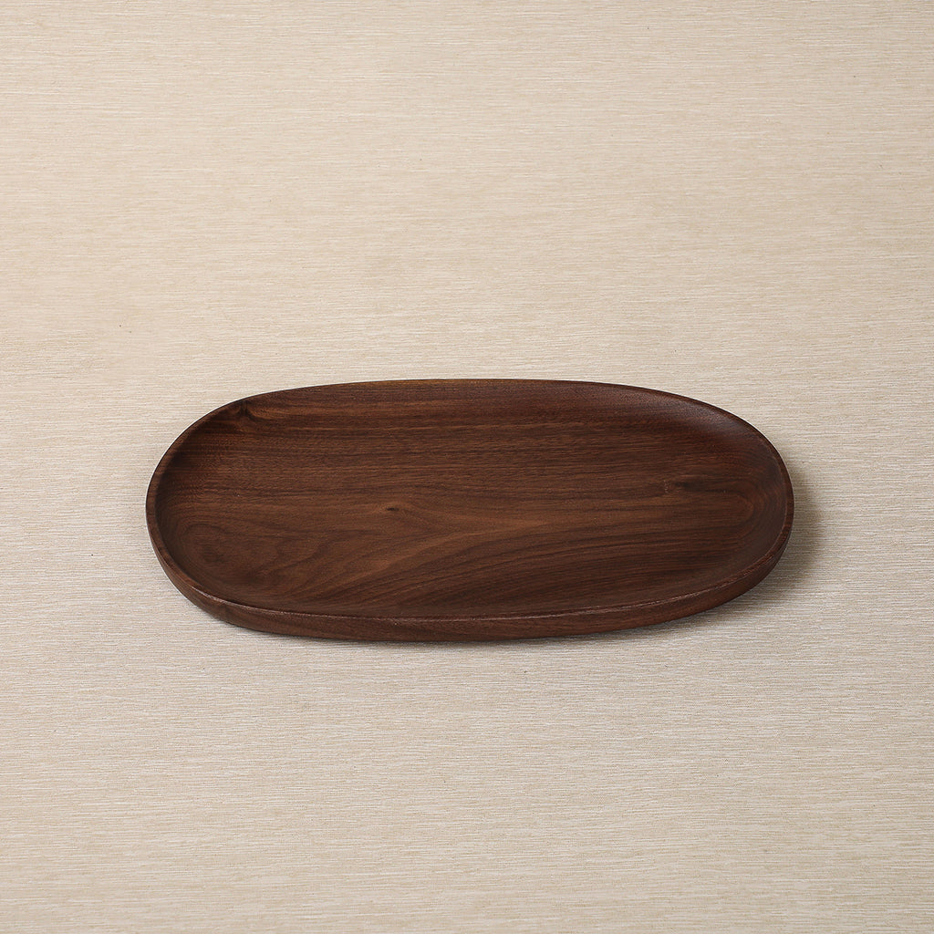 Walnut pebble tray