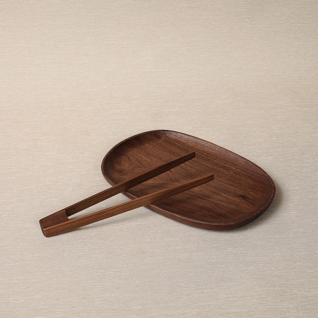 Walnut pebble tray