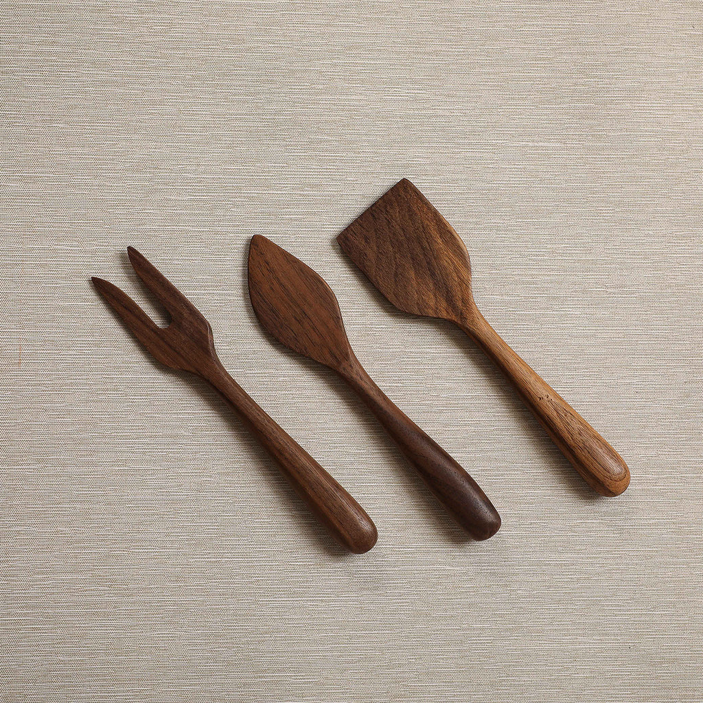 Walnut Cheese serving set