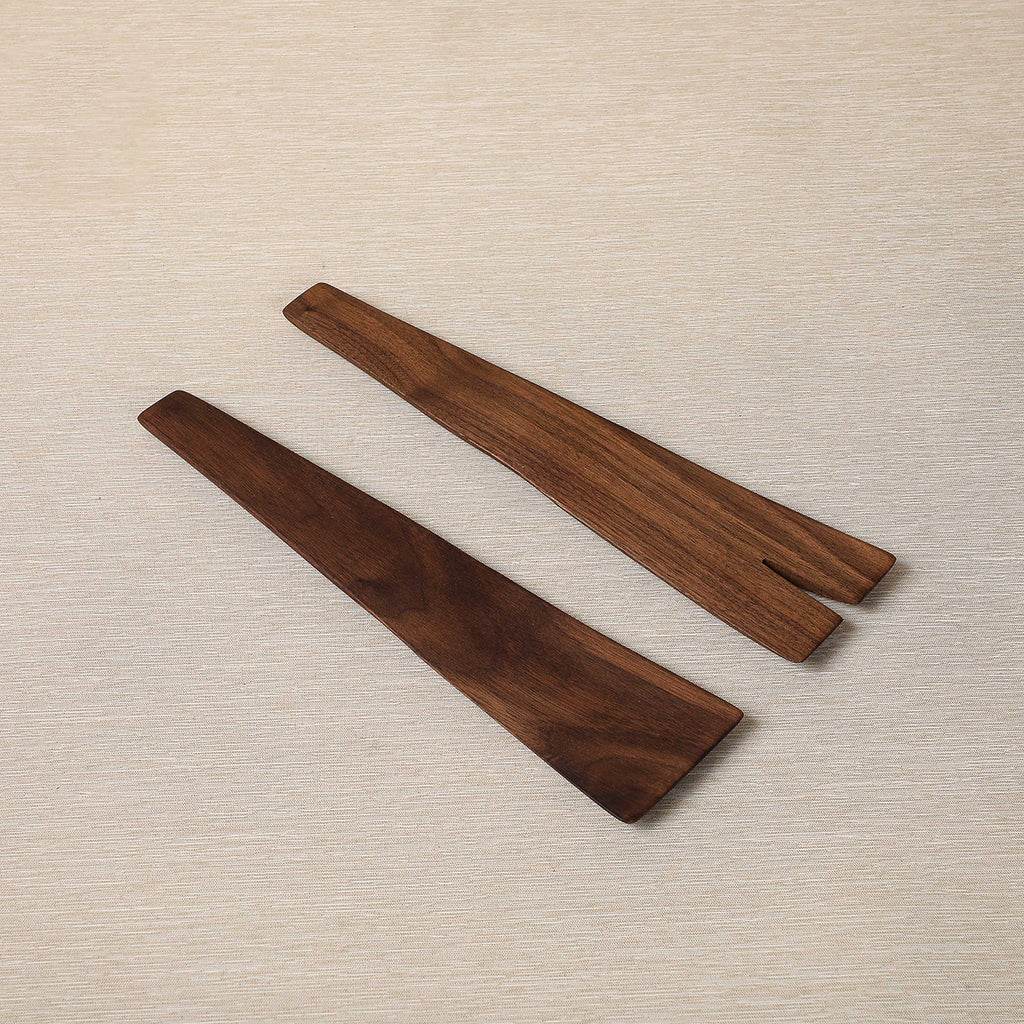 Walnut salad servers