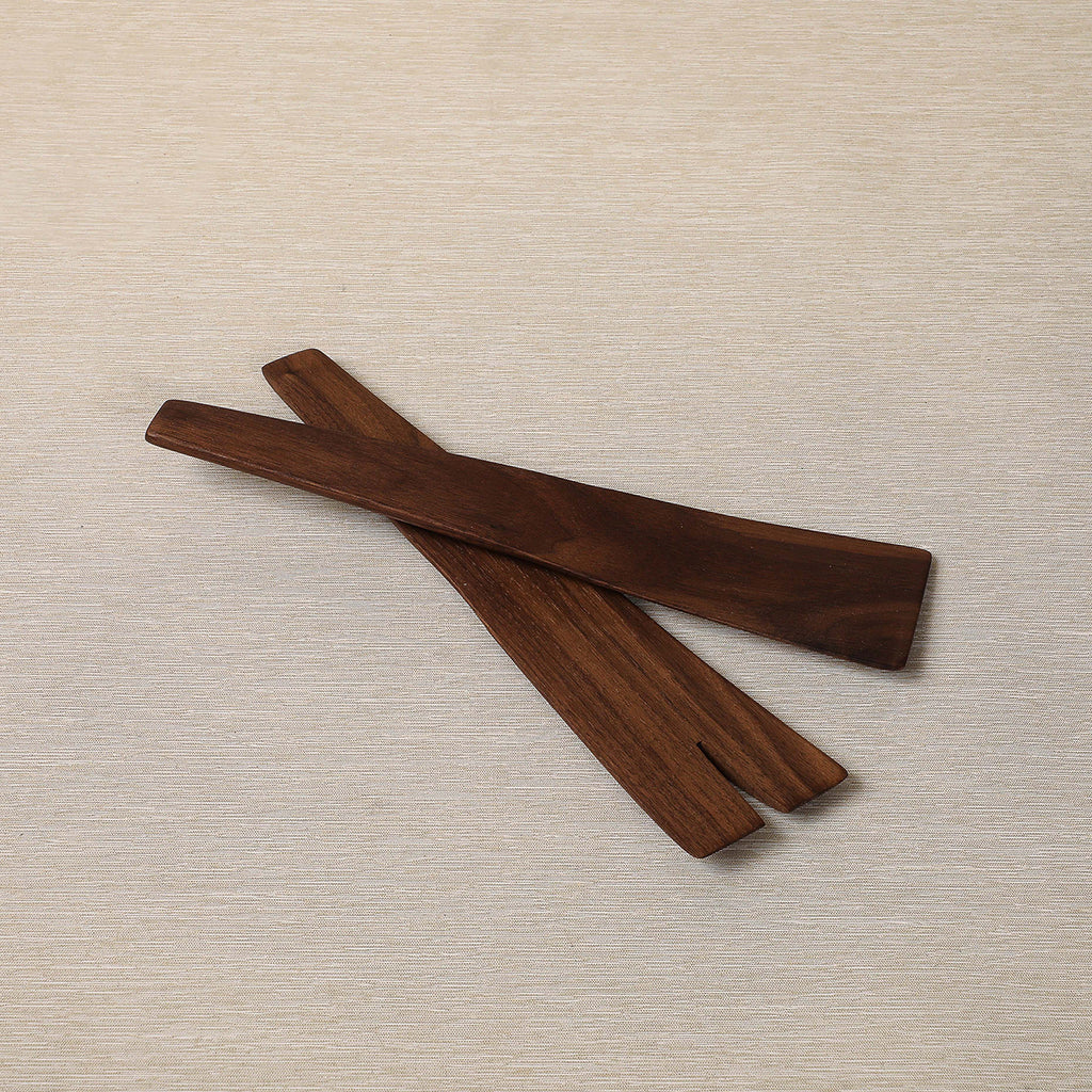 Walnut salad servers