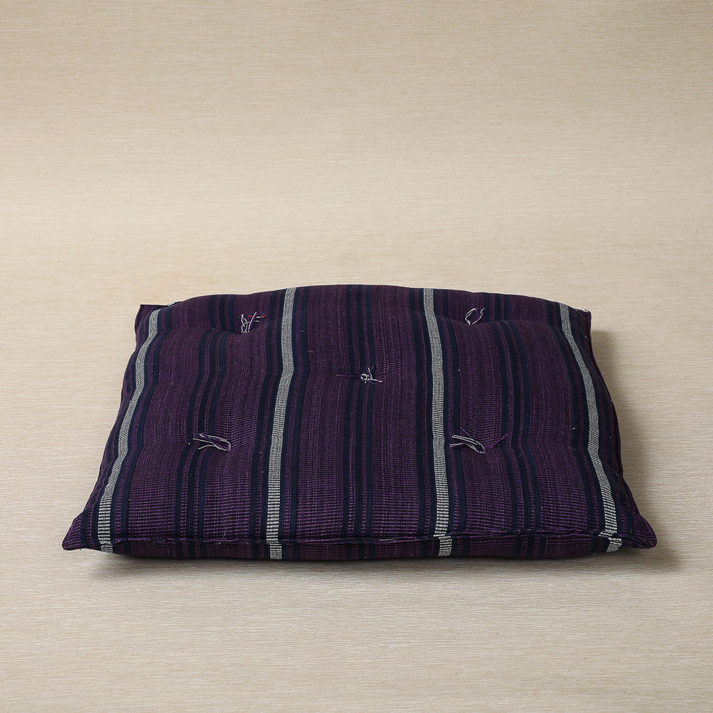 Tartan purple square chair cushion