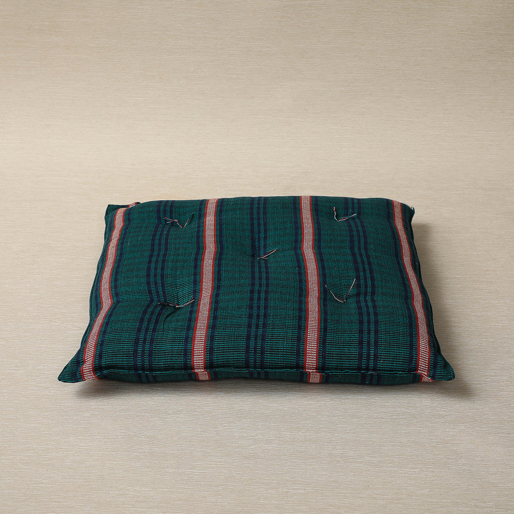 Tartan kelly green square chair cushion