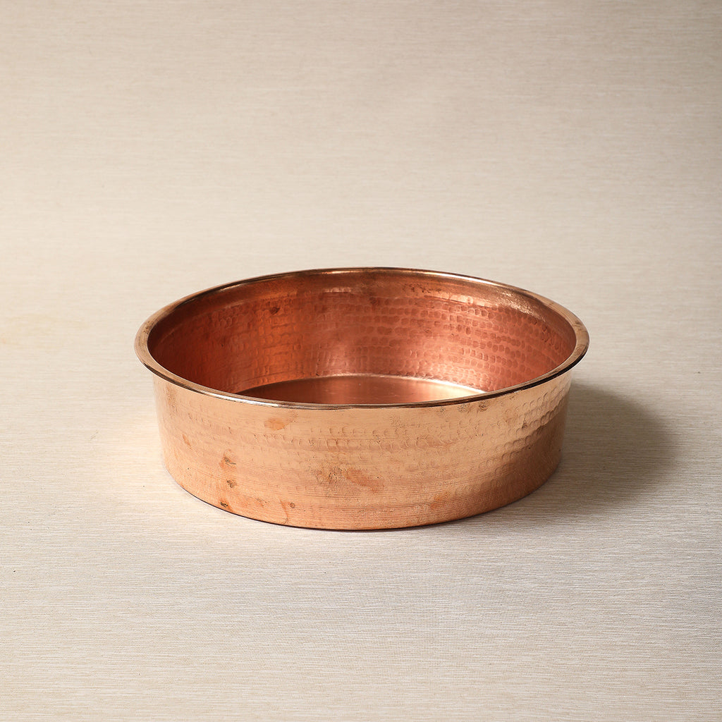 Copper pet bowl or pan