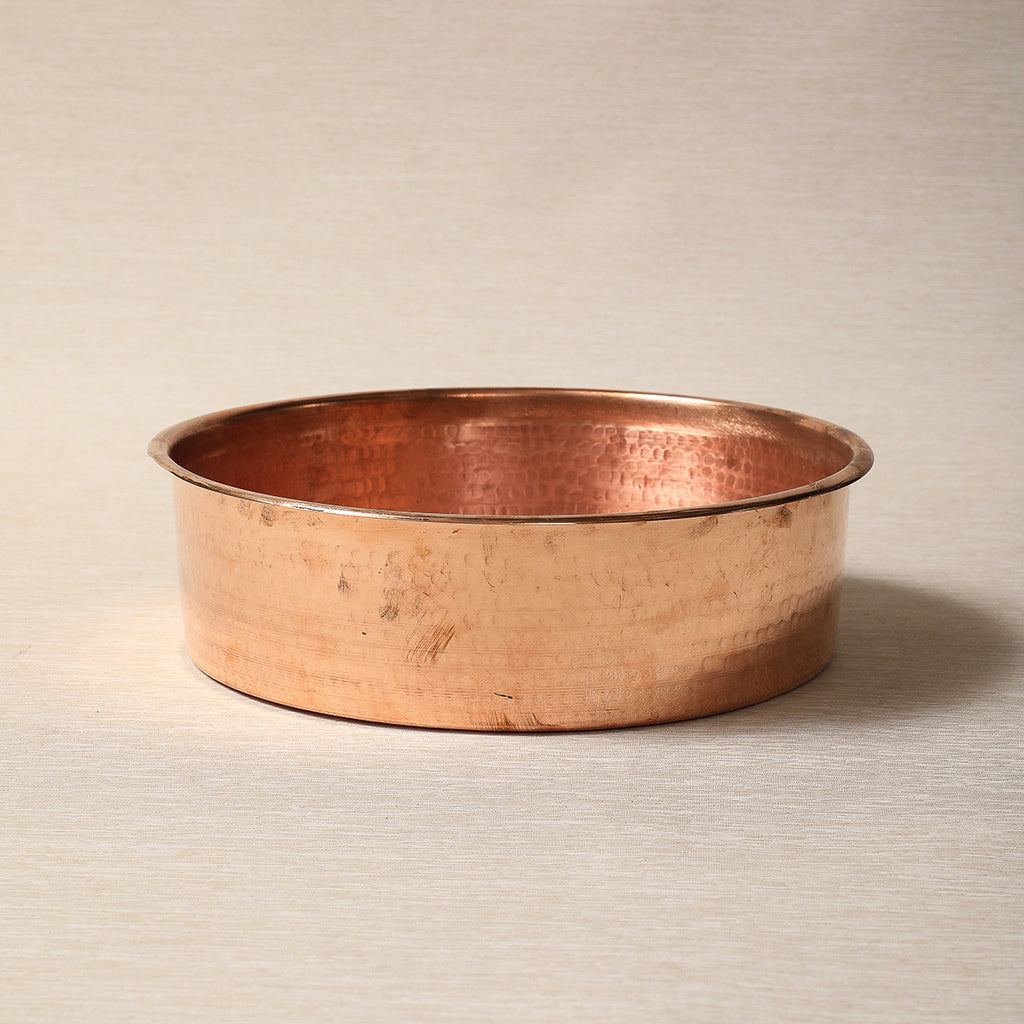 Copper pet bowl or pan