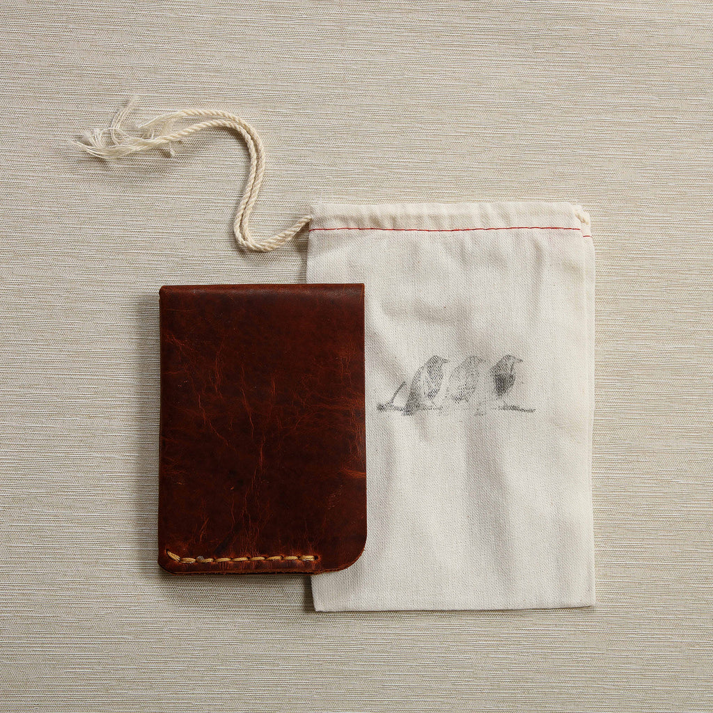 Leather fold wallet