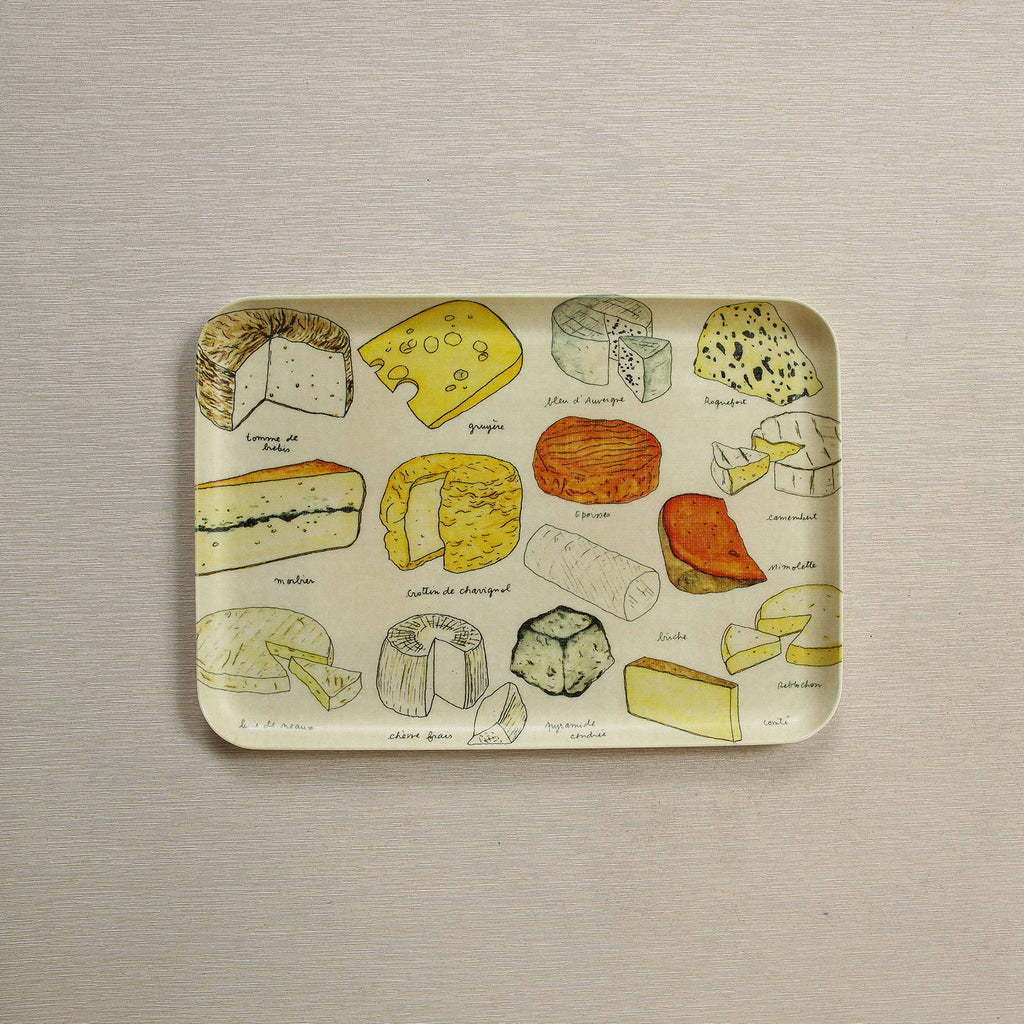 Foods motif linen coated trays