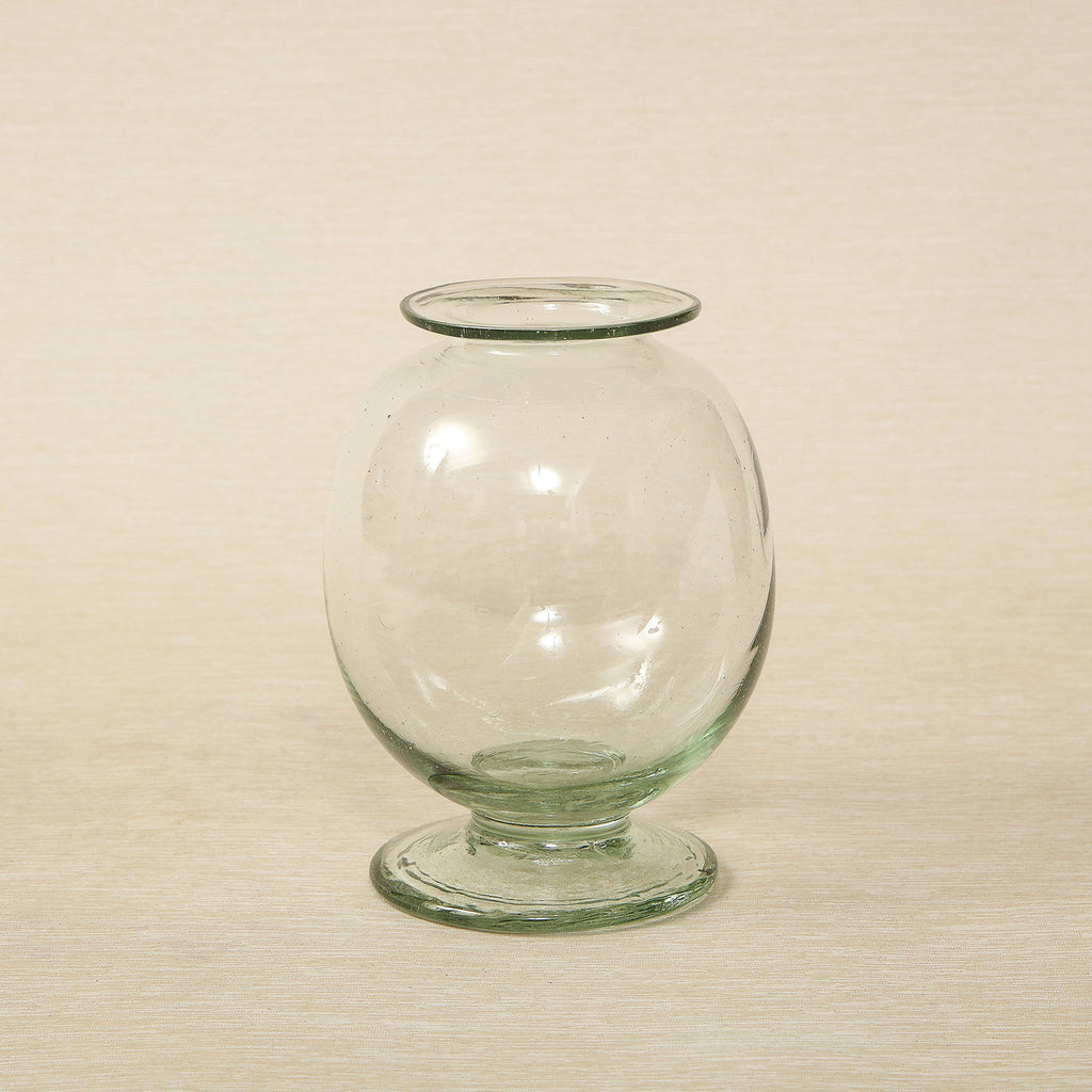 Handblown egg shaped vase
