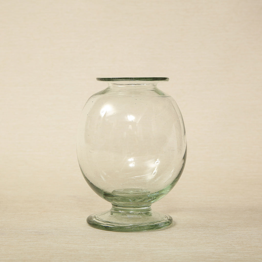 Handblown egg shaped vase