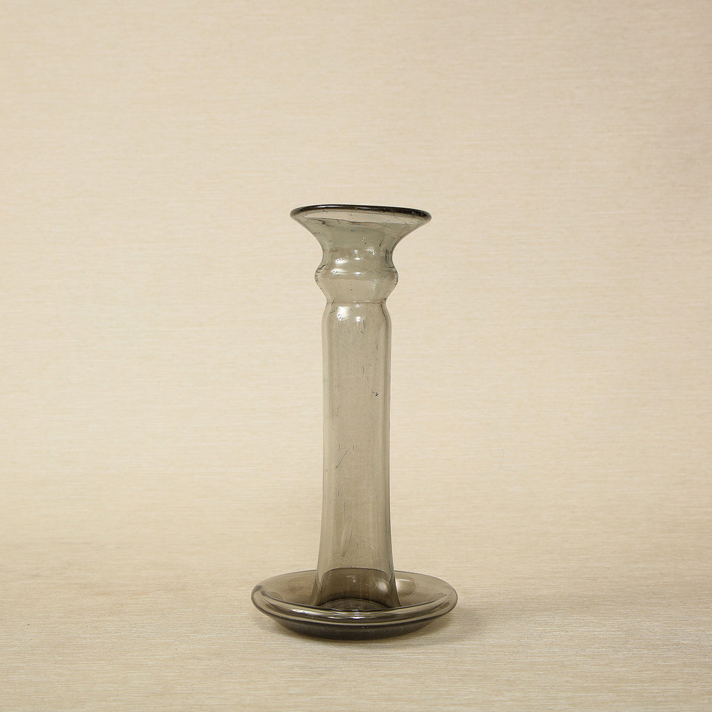Smoke Glass Candleholder