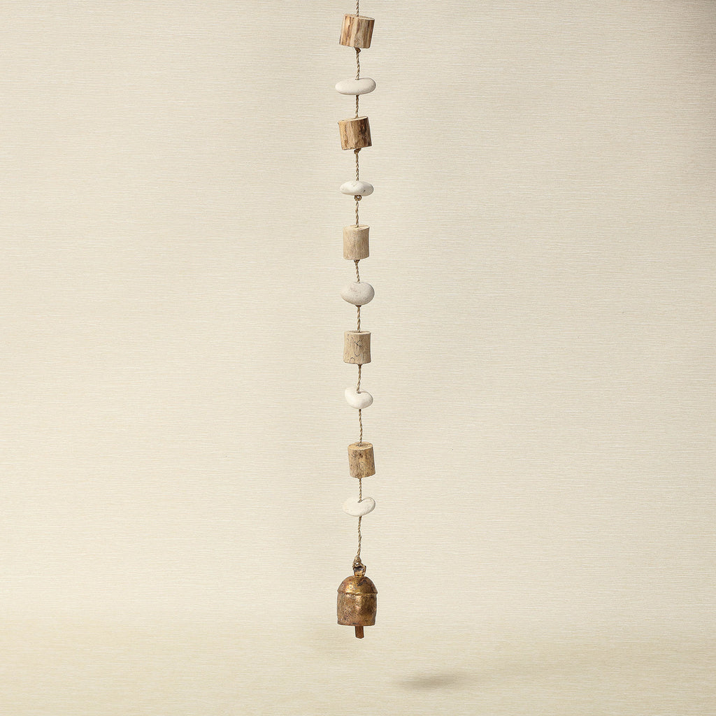 Large Driftwood Strand With Beads/Bells