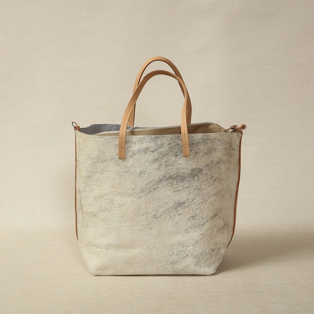 Leather hide tote