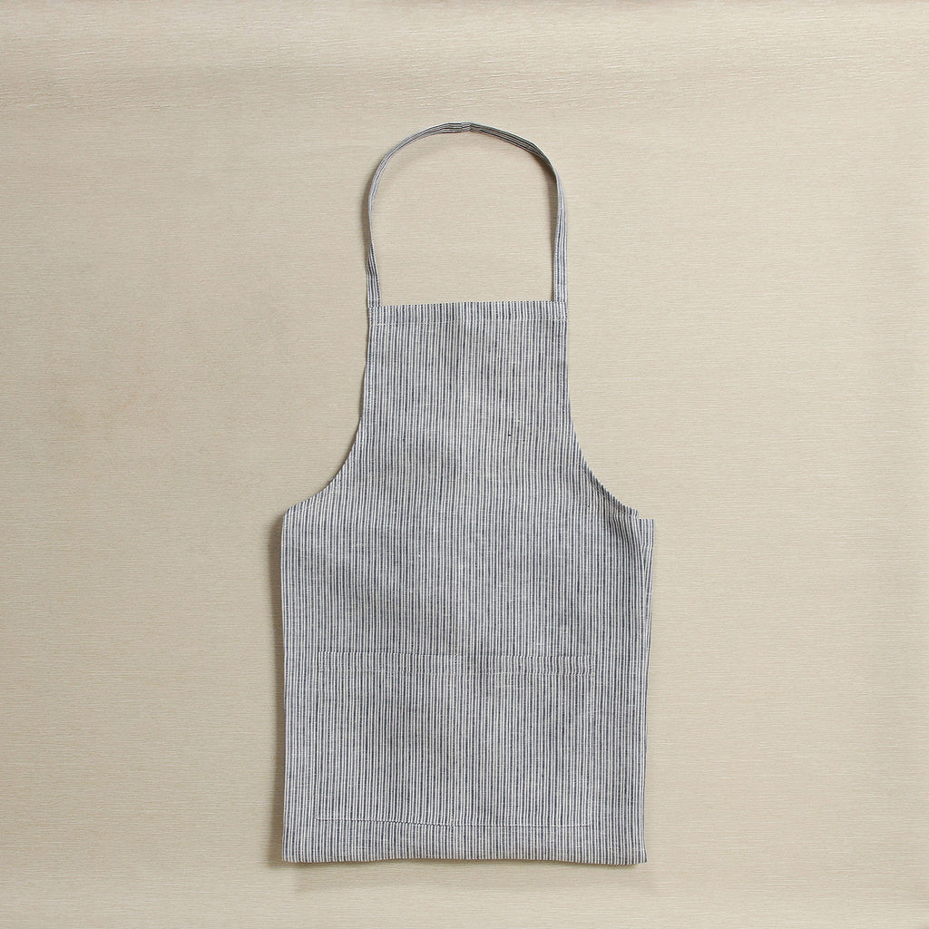 Soft blue linen apron