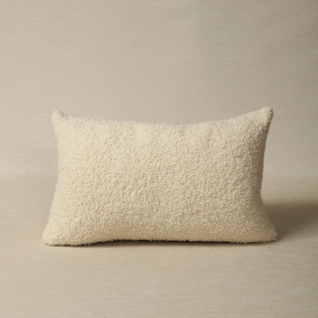 Alpaca and wool blend boucle pillow