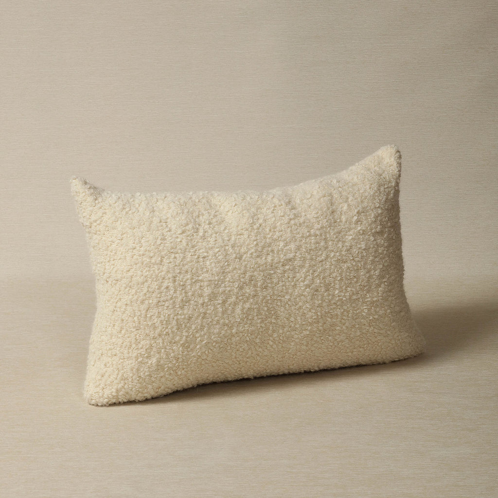 Alpaca and wool blend boucle pillow