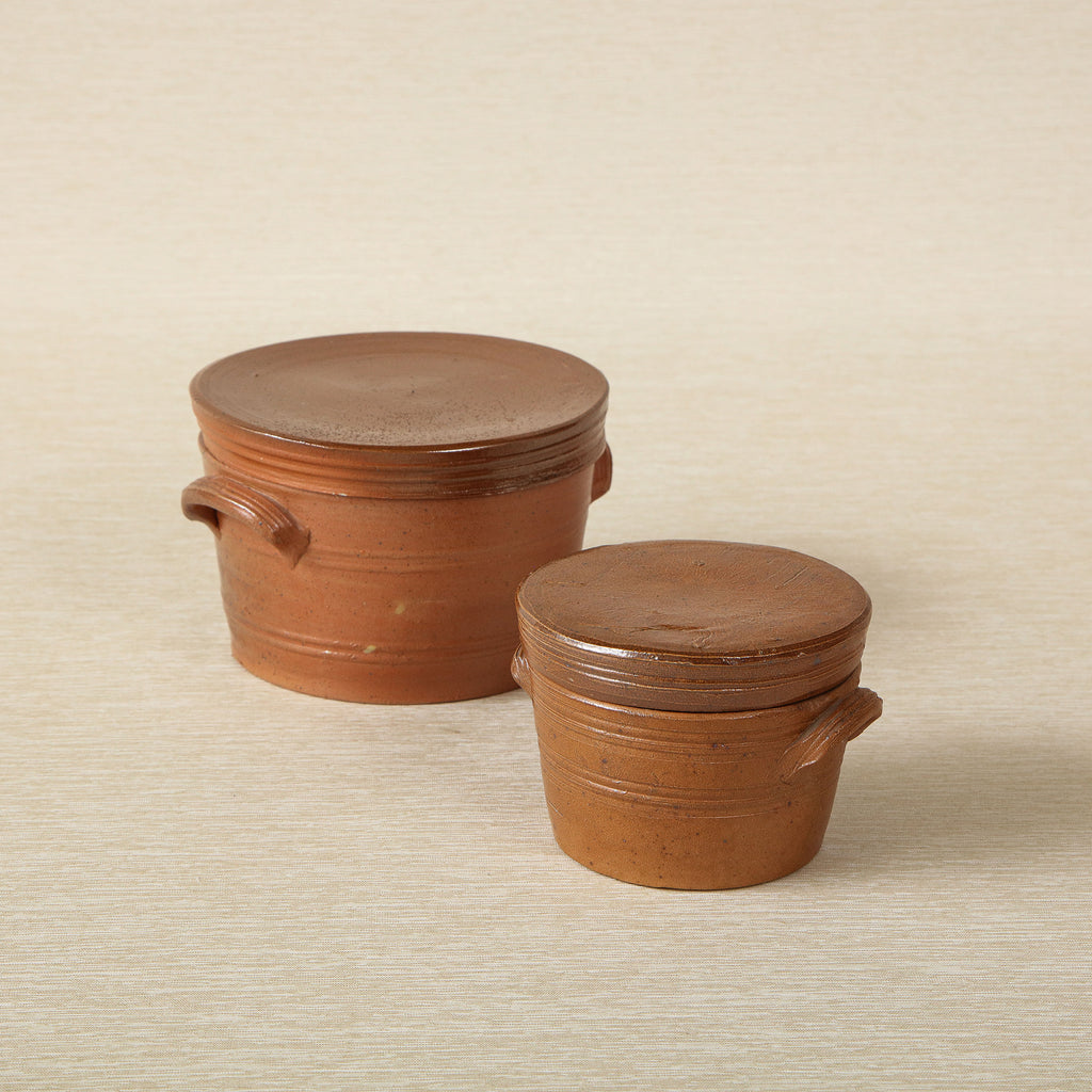 Poterie Renault Conical Butter Pots with lids