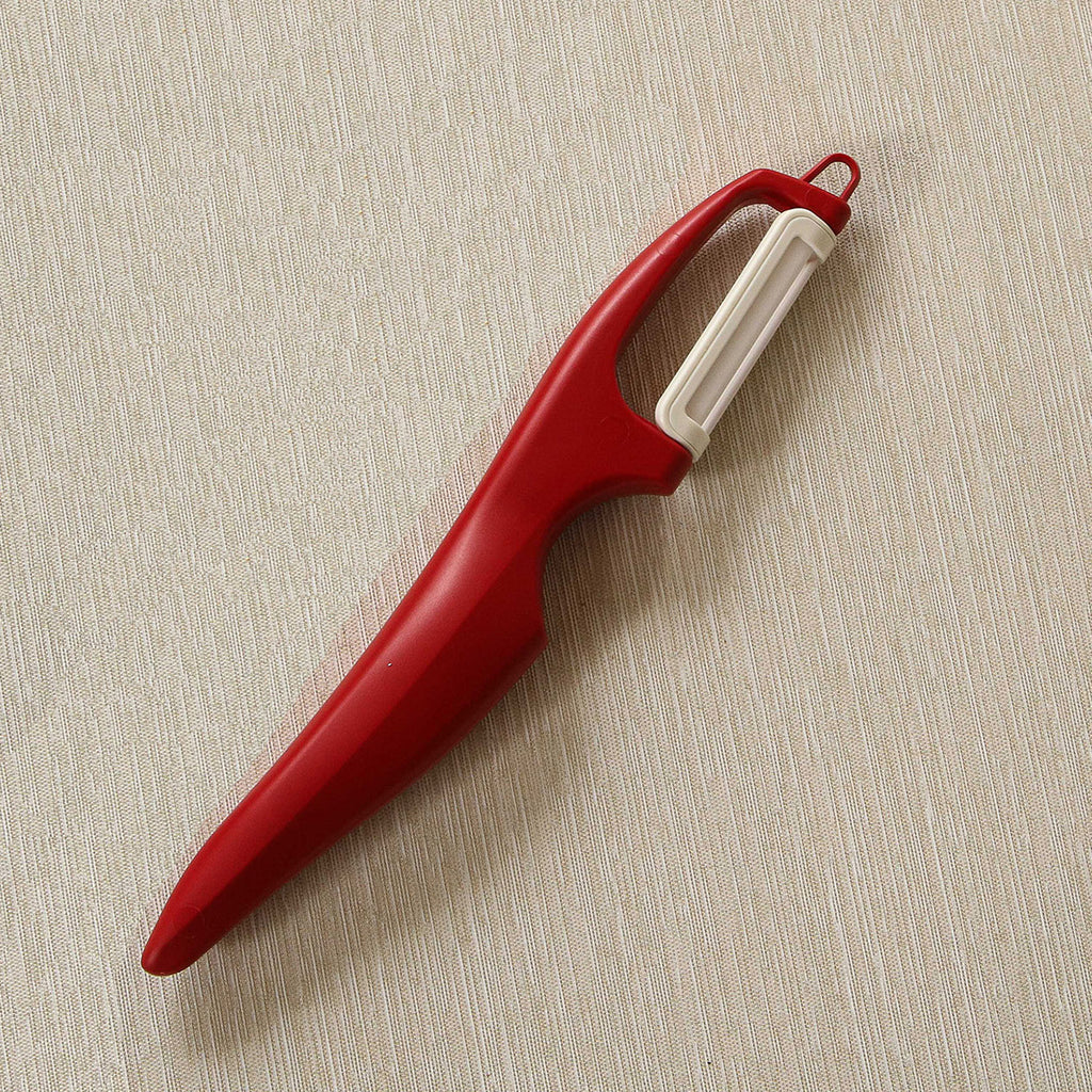 Vertical double edge ceramic peeler