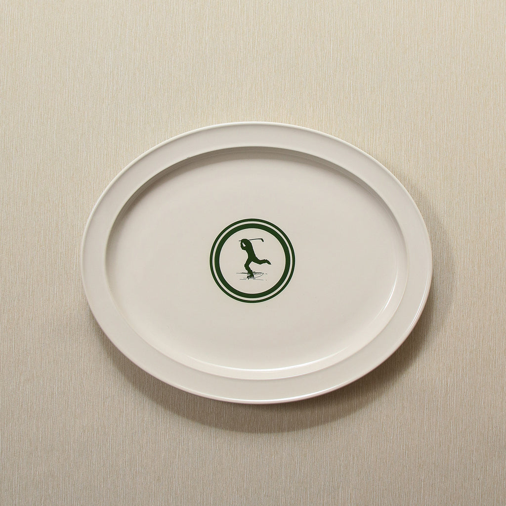 Academy Green Oval Platter with Jack