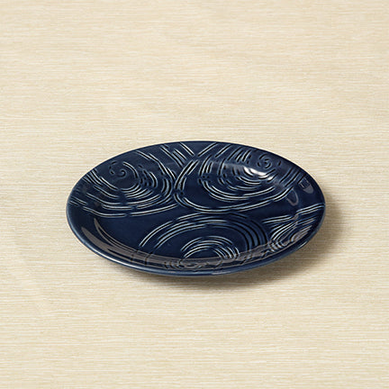 Song oval plates in denim