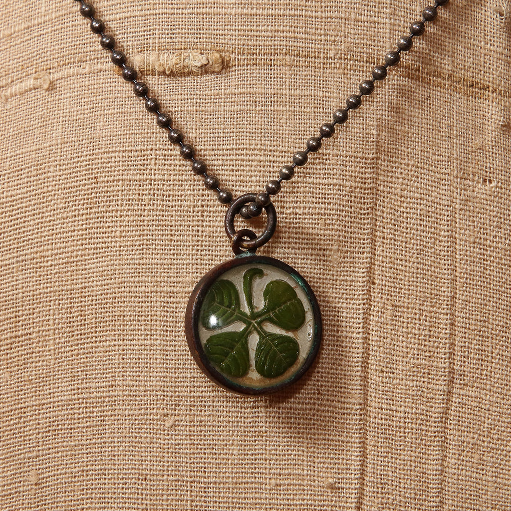 Four leaf clover charm necklace