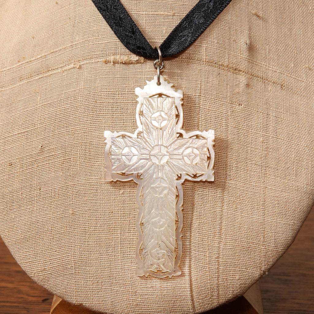 Carved mother of pearl cross