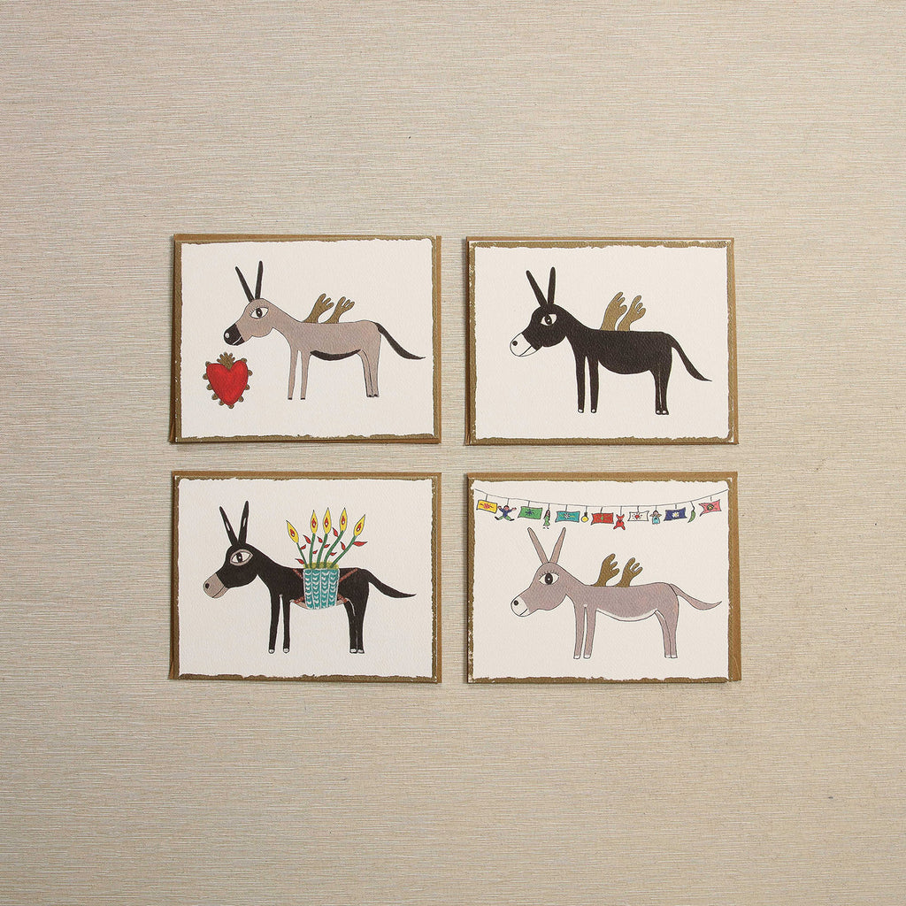Donkey motif card set by Luis Romero
