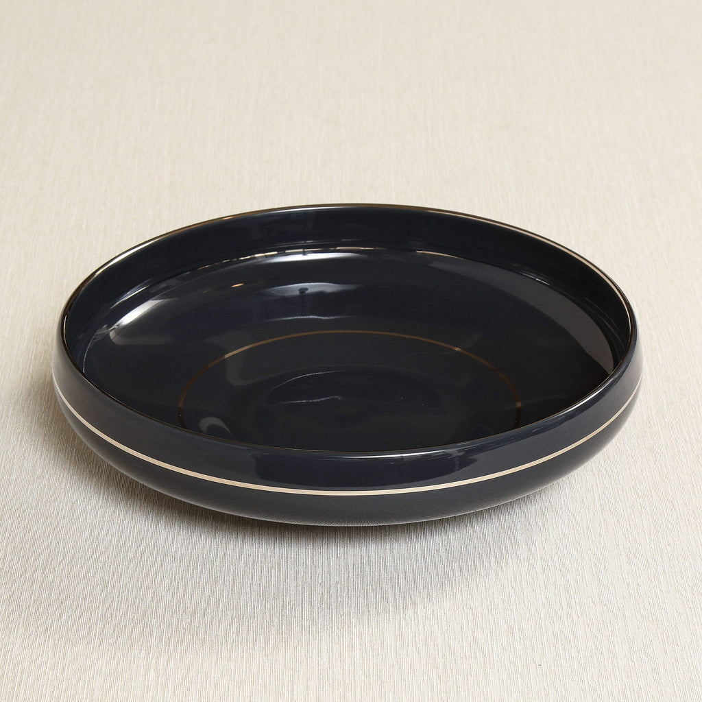 Tiago slate blue round serving bowl