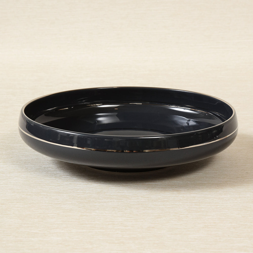 Tiago slate blue round serving bowl