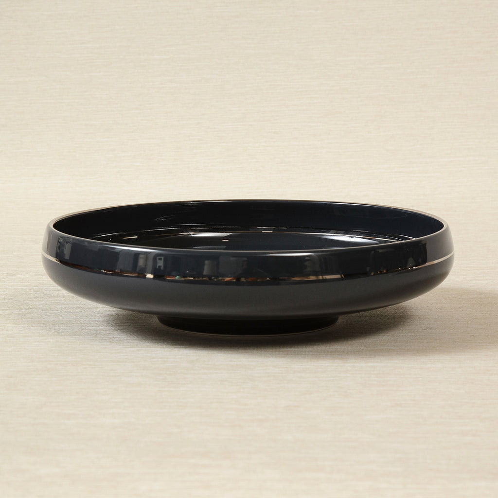 Tiago slate blue round serving bowl