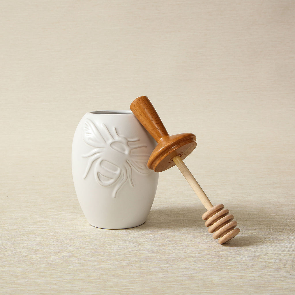 Honey Pot with Wood Lid