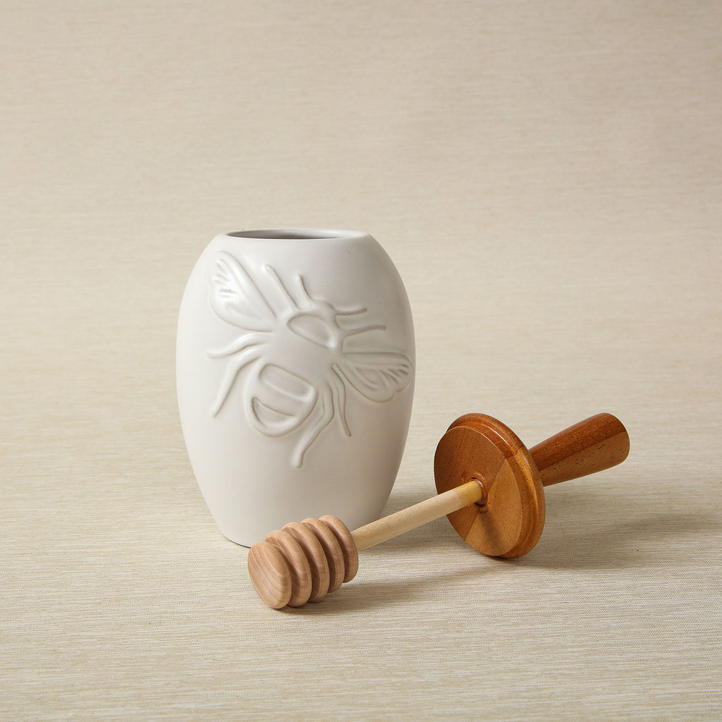 Honey Pot with Wood Lid