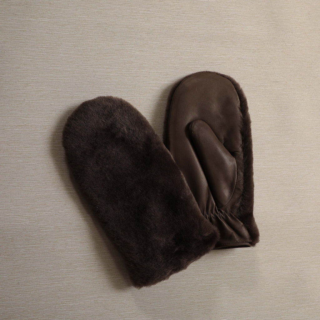 Shearling mittens