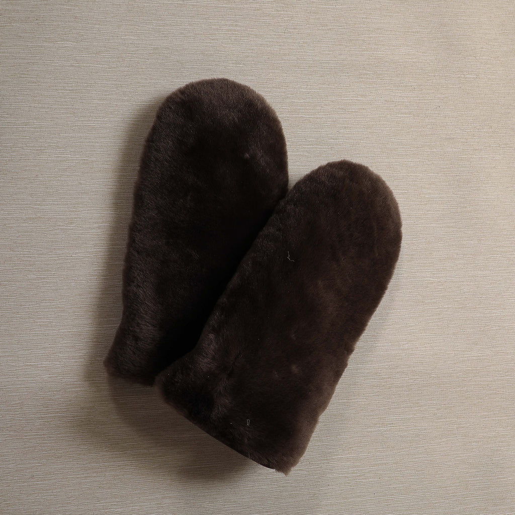 Shearling mittens