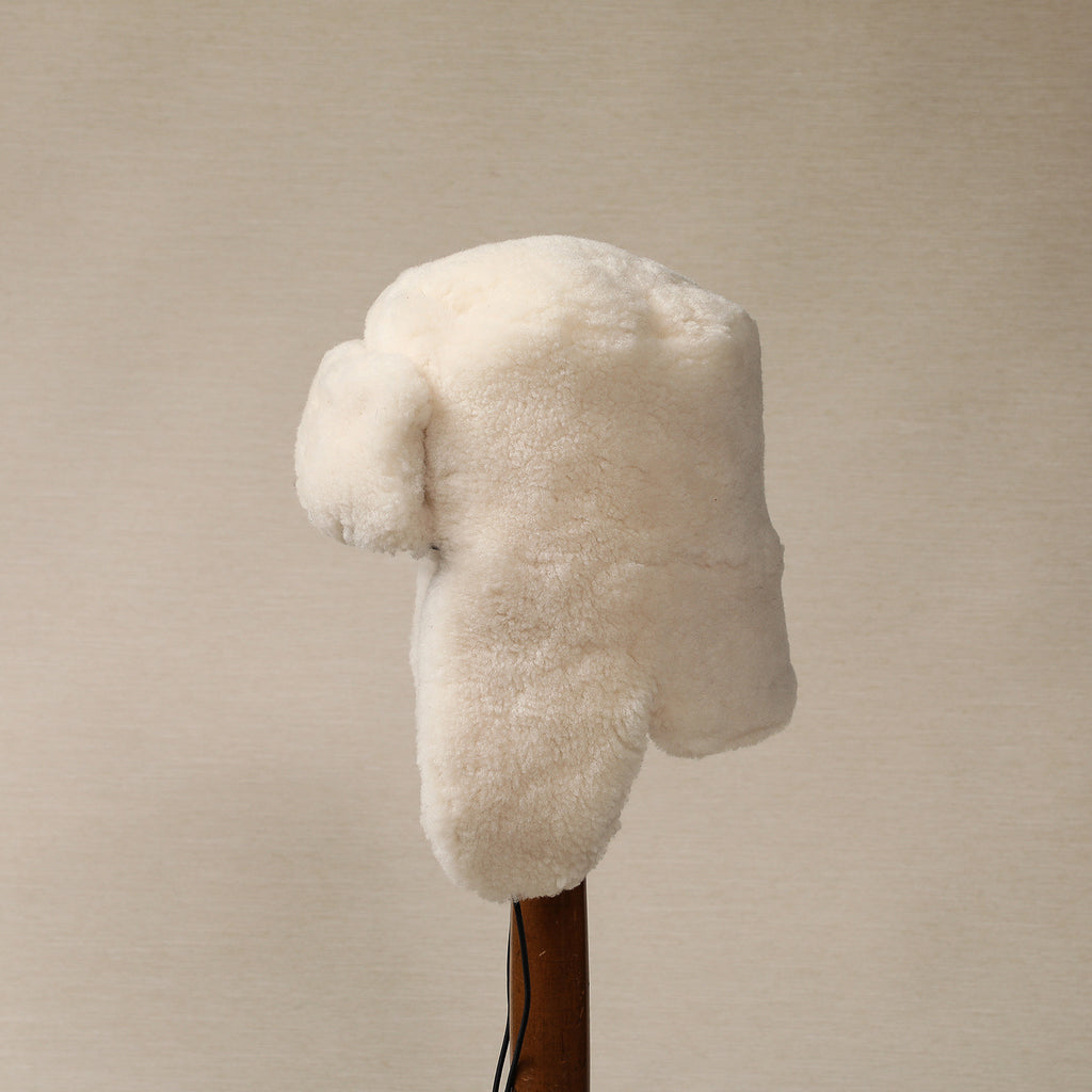 Shearling trapper hat